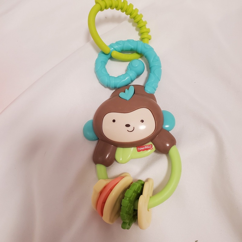 Fisher Price Monkey & Bananas Baby Rattle Teether 2012
